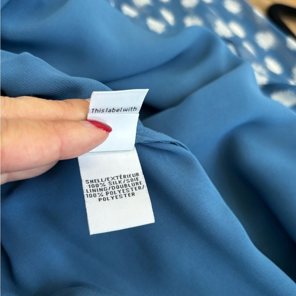 Diane Von Furstenberg Blue Camila Silk Chiffon High Low Dress - Picture 10 of 10